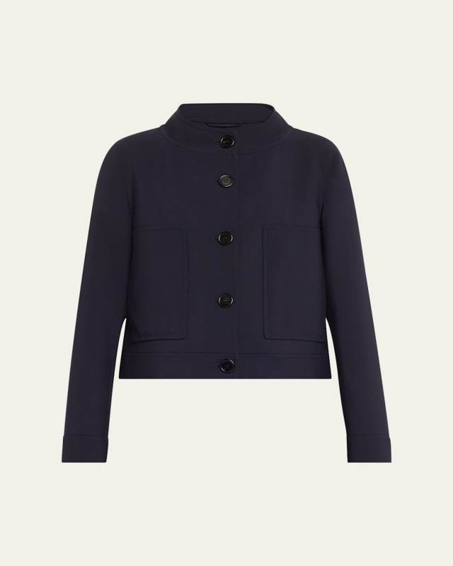 Lamine Funnel-Neck Cotton Jacket